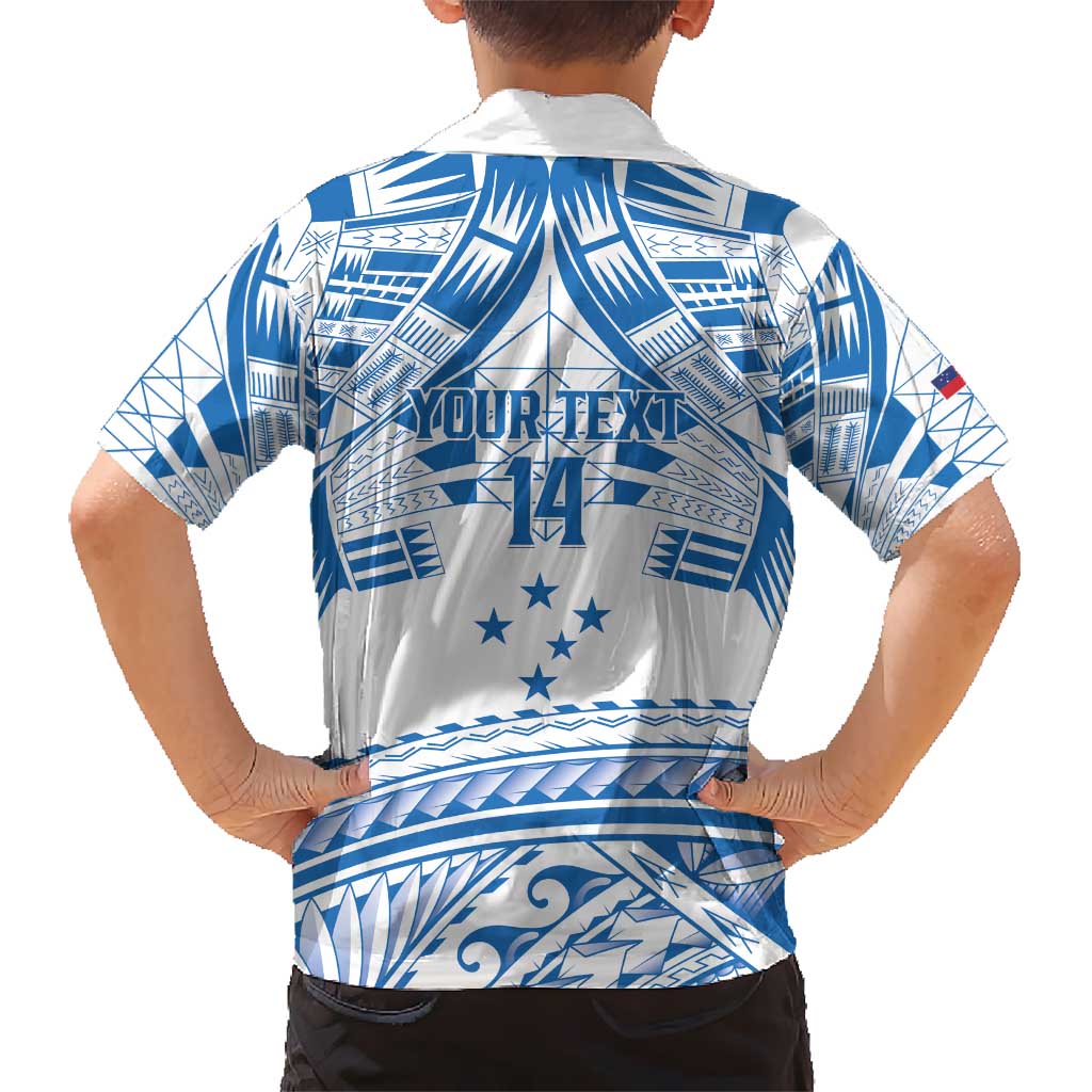 Toa Samoa Rugby Custom Hawaiian Shirt Uso aso uma Samoan Pattern White - Polynesian Pride