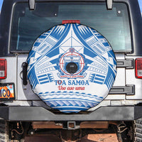 Toa Samoa Rugby Custom Spare Tire Cover Uso aso uma Samoan Pattern White LT14 White - Polynesian Pride