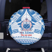 Toa Samoa Rugby Custom Spare Tire Cover Uso aso uma Samoan Pattern White LT14 No hole White - Polynesian Pride