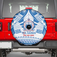Toa Samoa Rugby Custom Spare Tire Cover Uso aso uma Samoan Pattern White LT14 - Polynesian Pride