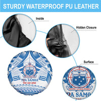 Toa Samoa Rugby Custom Spare Tire Cover Uso aso uma Samoan Pattern White LT14 - Polynesian Pride