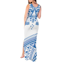Toa Samoa Rugby Custom Tank Maxi Dress Uso aso uma Samoan Pattern White LT14 - Polynesian Pride