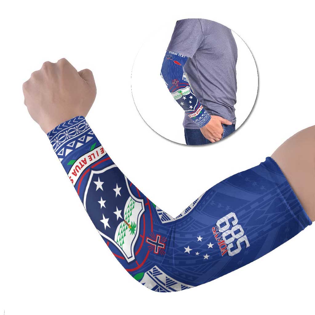 Personalised Samoa 685 Arm Sleeves Samoan Pride Coat Of Arms - Polynesian Pride