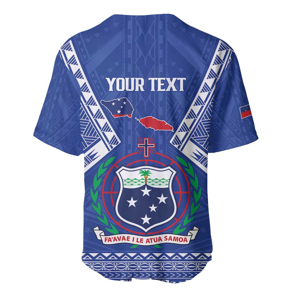 Personalised Samoa 685 Baseball Jersey Samoan Pride Coat Of Arms LT14 - Polynesian Pride