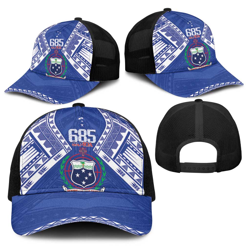 Samoa 685 Baseball Net Cap Samoan Pride Coat Of Arms - Polynesian Pride