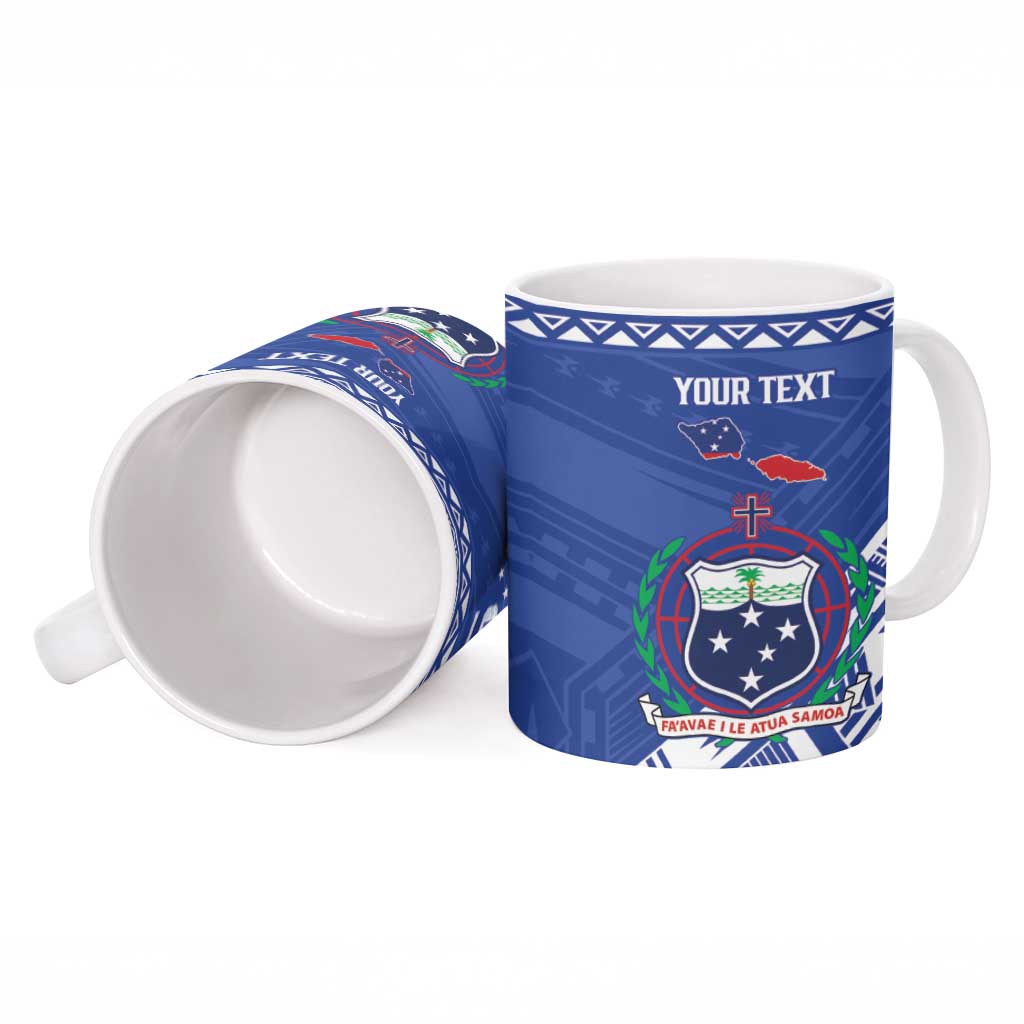 Personalised Samoa 685 Ceramic Mug Samoan Pride Coat Of Arms - Polynesian Pride