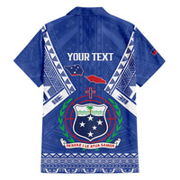 Personalised Samoa 685 Family Matching Off Shoulder Short Dress and Hawaiian Shirt Samoan Pride Coat Of Arms LT14 - Polynesian Pride