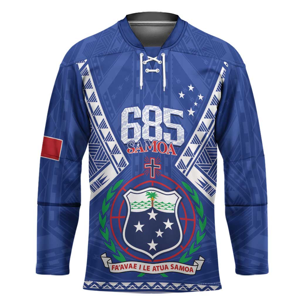 Personalised Samoa 685 Hockey Jersey Samoan Pride Coat Of Arms - Polynesian Pride