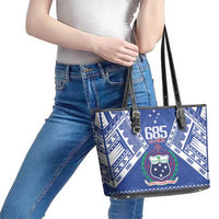 Samoa 685 Leather Tote Bag Samoan Pride Coat Of Arms - Polynesian Pride