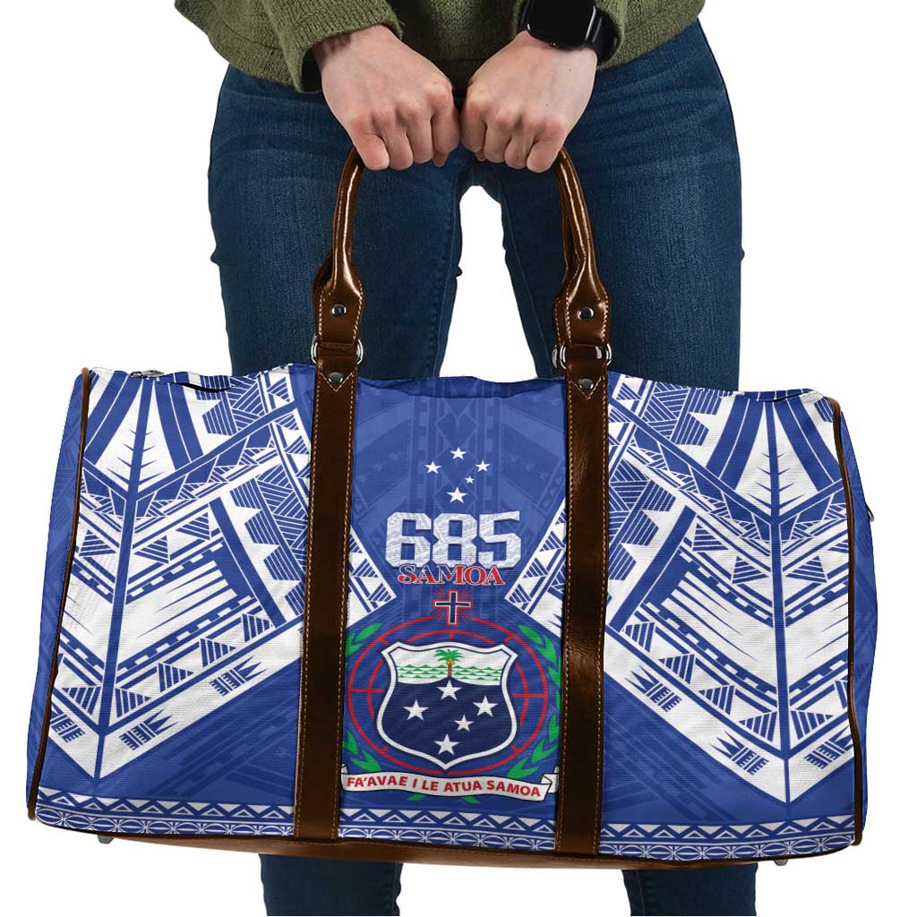 Samoa 685 Travel Bag Samoan Pride Coat Of Arms LT14 Blue - Polynesian Pride