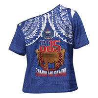 Toa Samoa Rugby Cross Shoulder Shirt 685 Pride Tanoa Ula Fala - Polynesian Pride