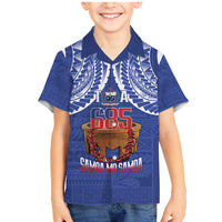 Toa Samoa Rugby Family Matching Mermaid Dress and Hawaiian Shirt 685 Pride Tanoa Ula Fala LT14 Son's Shirt Blue - Polynesian Pride