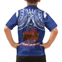 Toa Samoa Rugby Family Matching Off The Shoulder Long Sleeve Dress and Hawaiian Shirt 685 Pride Tanoa Ula Fala LT14 - Polynesian Pride
