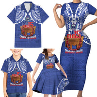 Toa Samoa Rugby Family Matching Short Sleeve Bodycon Dress and Hawaiian Shirt 685 Pride Tanoa Ula Fala LT14 - Polynesian Pride