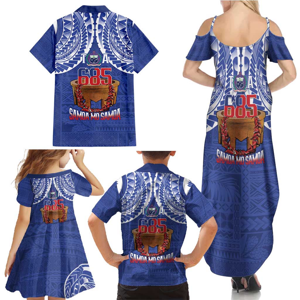 Toa Samoa Rugby Family Matching Summer Maxi Dress and Hawaiian Shirt 685 Pride Tanoa Ula Fala LT14 - Polynesian Pride
