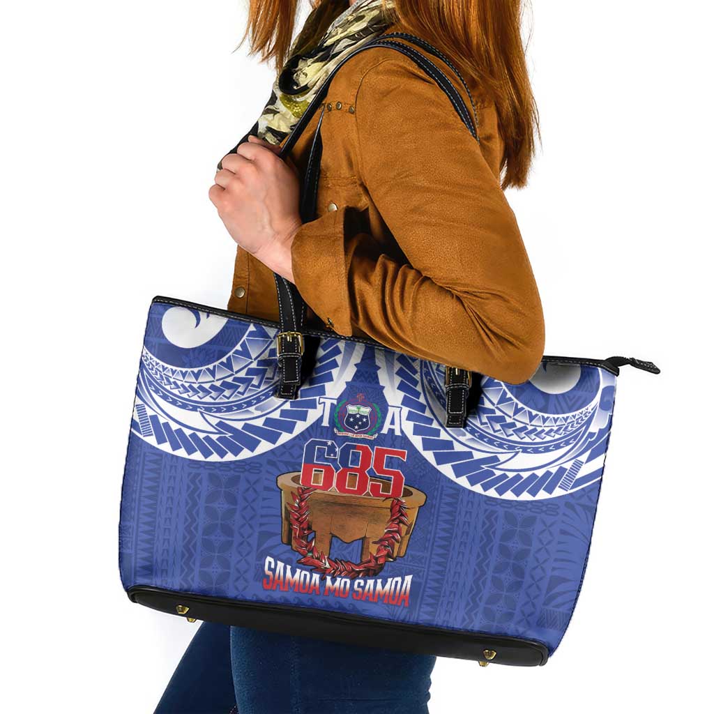 Toa Samoa Rugby Leather Tote Bag 685 Pride Tanoa Ula Fala - Polynesian Pride