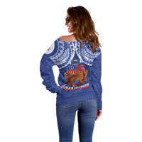 Toa Samoa Rugby Off Shoulder Sweater 685 Pride Tanoa Ula Fala - Polynesian Pride