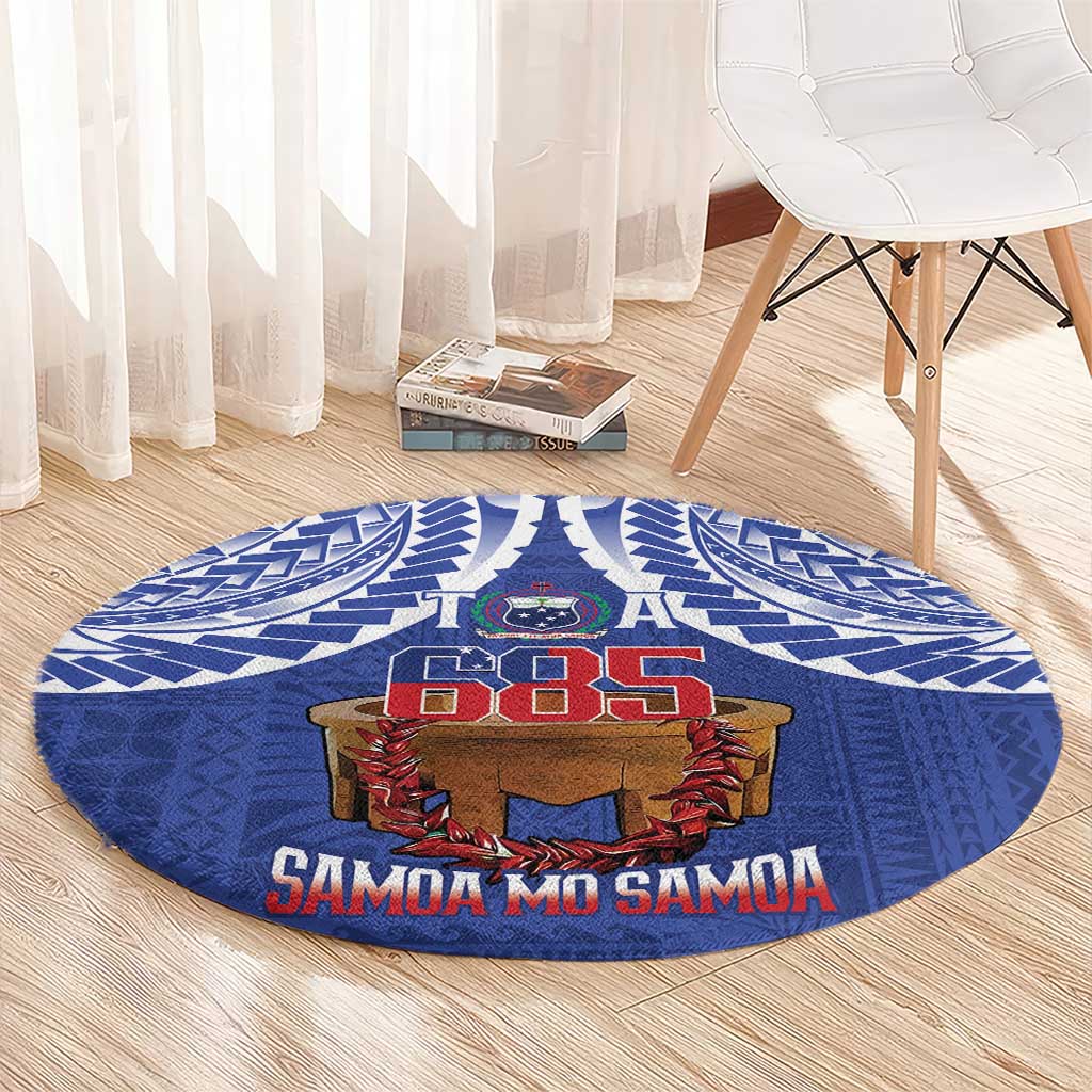 Toa Samoa Rugby Round Carpet 685 Pride Tanoa Ula Fala - Polynesian Pride