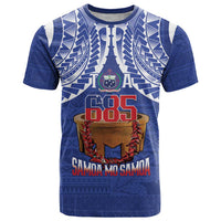 Toa Samoa Rugby T Shirt 685 Pride Tanoa Ula Fala LT14 Blue - Polynesian Pride