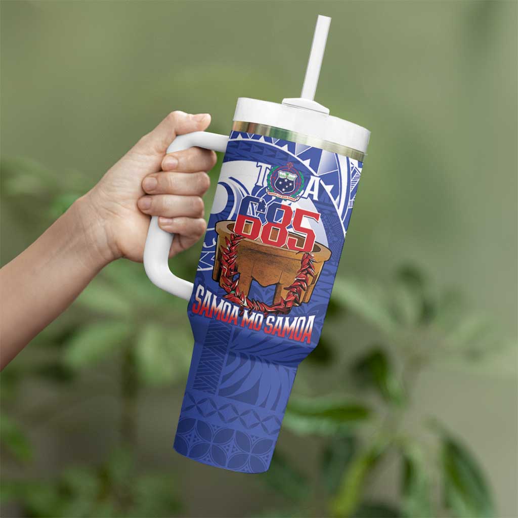 Toa Samoa Rugby Tumbler With Handle 685 Pride Tanoa Ula Fala - Polynesian Pride