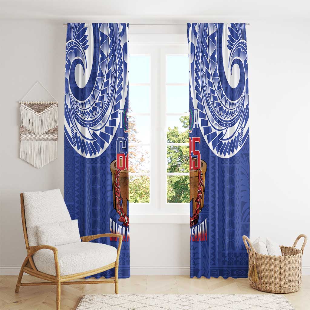Toa Samoa Rugby Window Curtain 685 Pride Tanoa Ula Fala - Polynesian Pride