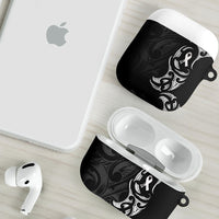 White Ribbon Day New Zealand AirPods Case Aotearoa Maori Pattern LT14 - Polynesian Pride