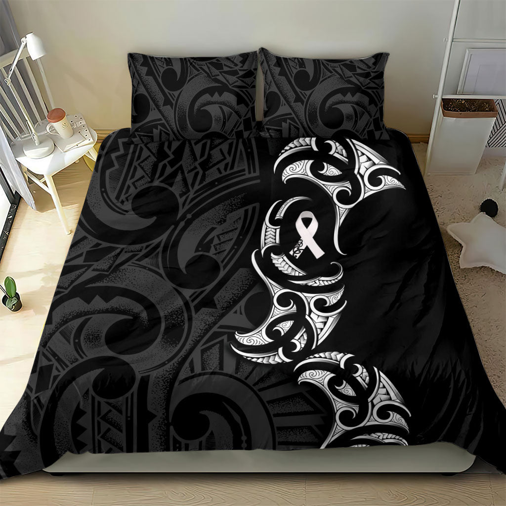 White Ribbon Day New Zealand Bedding Set Aotearoa Maori Pattern LT14 - Polynesian Pride