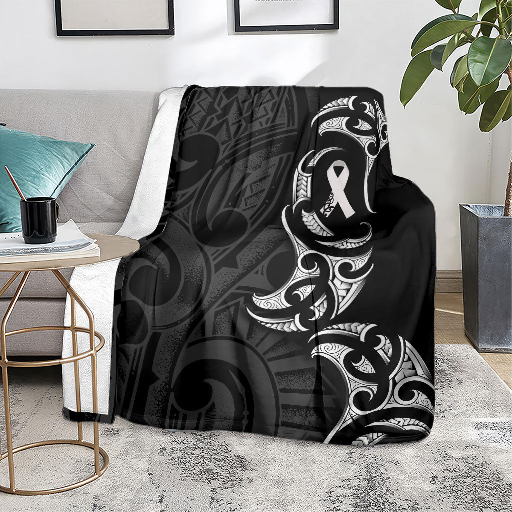 White Ribbon Day New Zealand Blanket Aotearoa Maori Pattern LT14 - Polynesian Pride