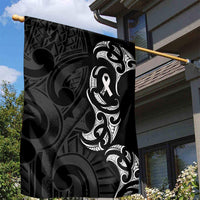 White Ribbon Day New Zealand Garden Flag Aotearoa Maori Pattern LT14 - Polynesian Pride