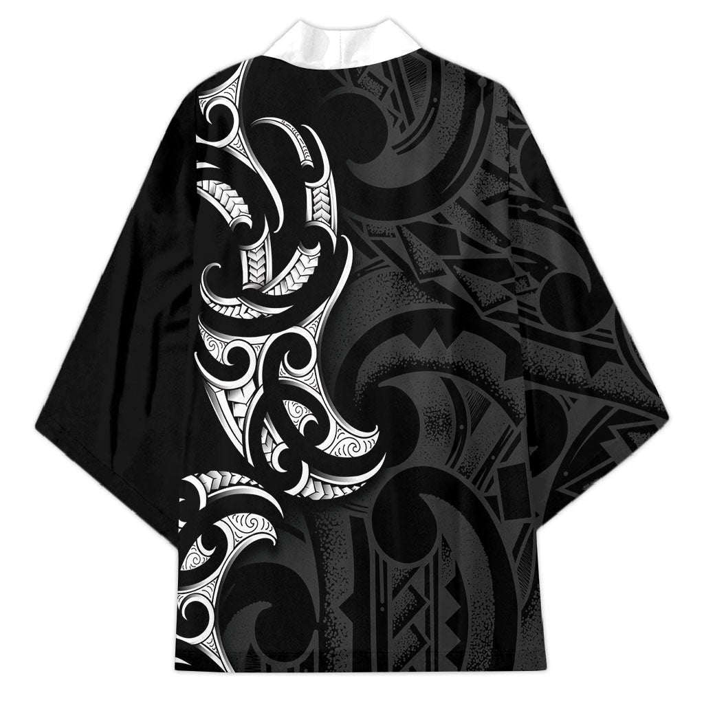 White Ribbon Day New Zealand Kimono Aotearoa Maori Pattern LT14 - Polynesian Pride