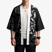 White Ribbon Day New Zealand Kimono Aotearoa Maori Pattern LT14 - Polynesian Pride