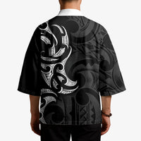 White Ribbon Day New Zealand Kimono Aotearoa Maori Pattern LT14 - Polynesian Pride