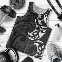 White Ribbon Day New Zealand Men Tank Top Aotearoa Maori Pattern LT14 - Polynesian Pride