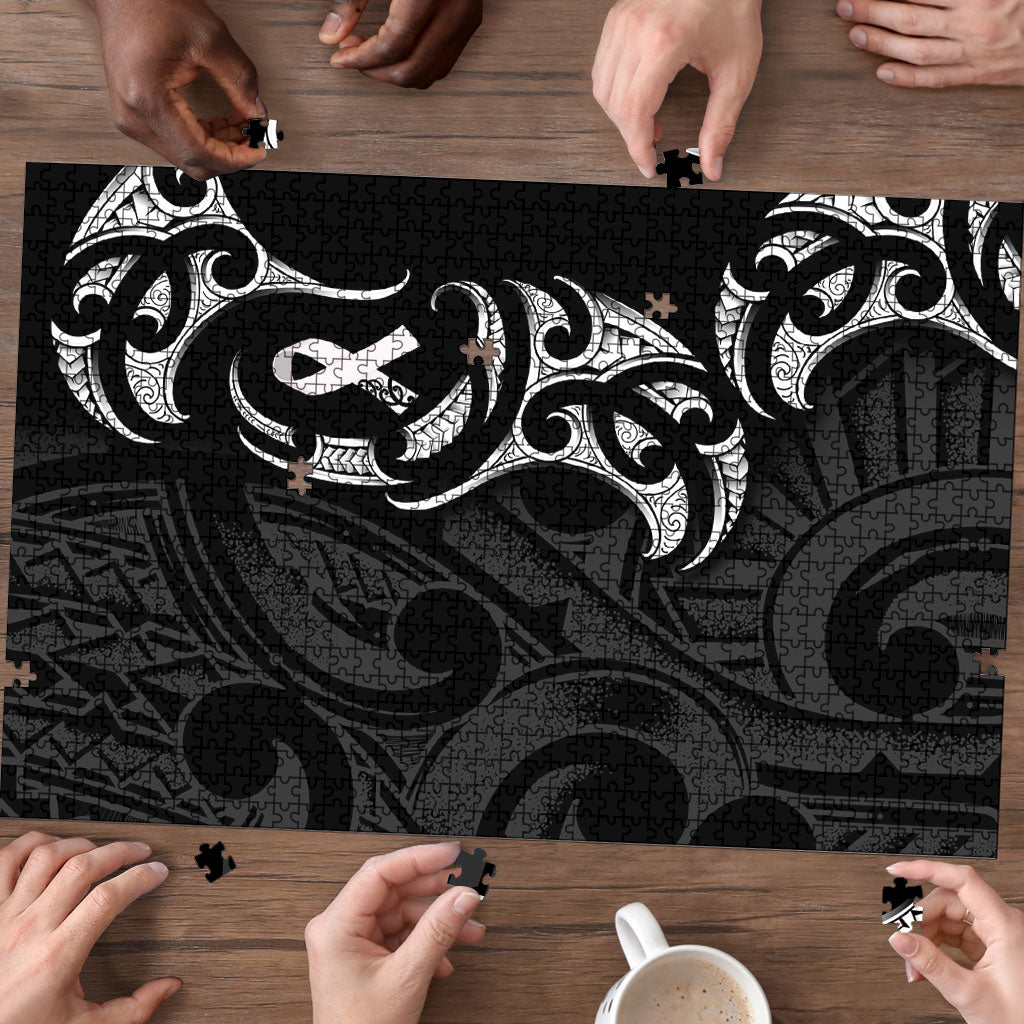 White Ribbon Day New Zealand Puzzle Aotearoa Maori Pattern LT14 - Polynesian Pride