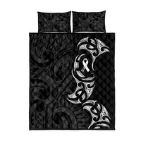 White Ribbon Day New Zealand Quilt Bed Set Aotearoa Maori Pattern LT14 - Polynesian Pride