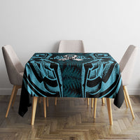 White Ribbon Day New Zealand Tablecloth Respect Women Maori Pattern Blue LT14 - Polynesian Pride