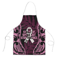 White Ribbon Day New Zealand Apron Respect Women Maori Pattern Pink LT14 Pink - Polynesian Pride