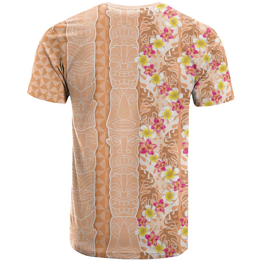 Orange Chiffon Aloha Hawaii Tiki T Shirt Tropical Plumeria - Seamless Style LT14 - Polynesian Pride