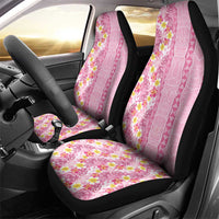 Pastel Magenta Aloha Hawaii Tiki Car Seat Cover Tropical Plumeria - Seamless Style LT14 - Polynesian Pride