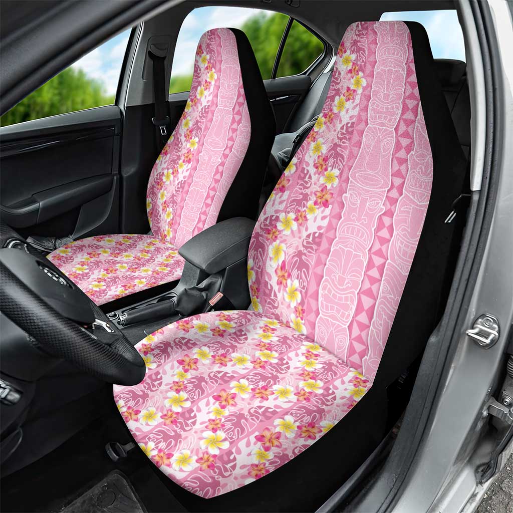 Pastel Magenta Aloha Hawaii Tiki Car Seat Cover Tropical Plumeria - Seamless Style LT14 - Polynesian Pride