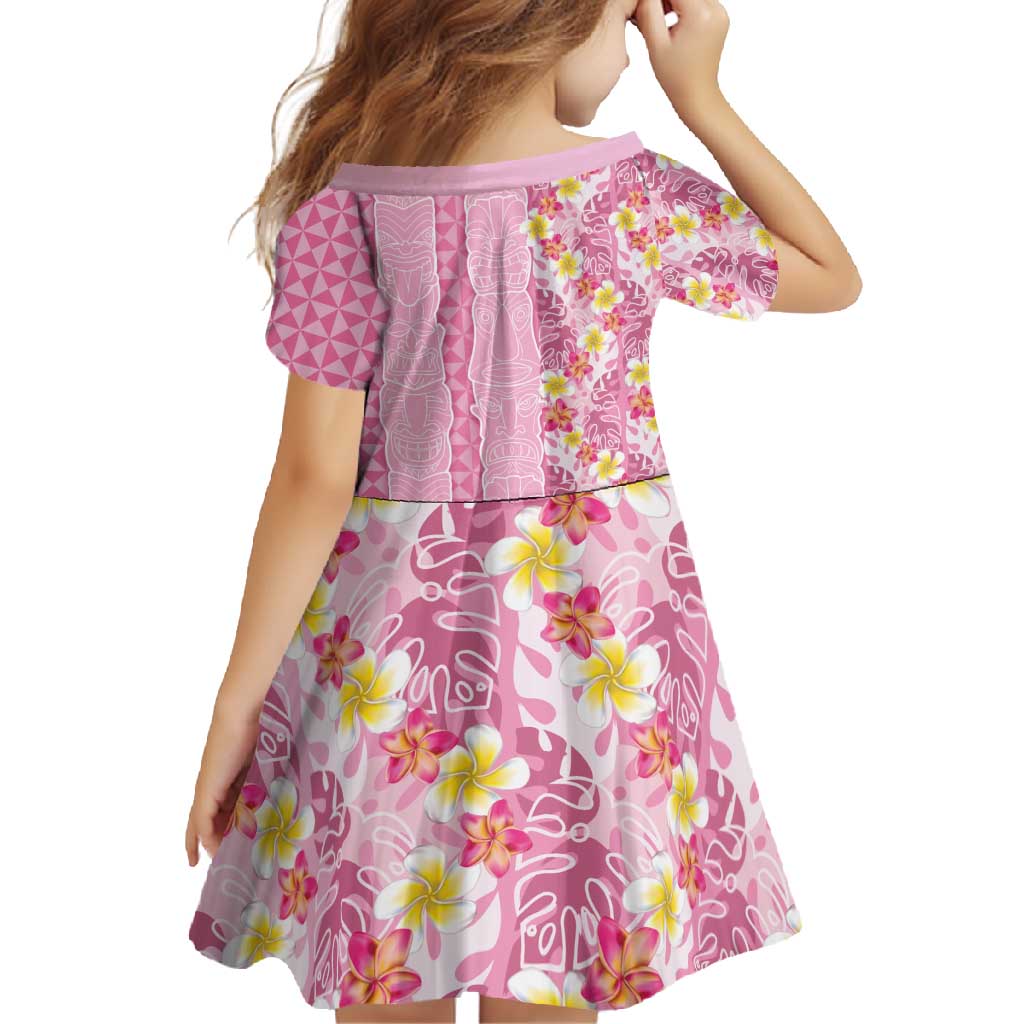 Pastel Magenta Aloha Hawaii Tiki Family Matching Mermaid Dress and Hawaiian Shirt Tropical Plumeria - Seamless Style LT14 - Polynesian Pride