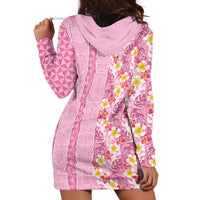 Pastel Magenta Aloha Hawaii Tiki Hoodie Dress Tropical Plumeria - Seamless Style LT14 - Polynesian Pride