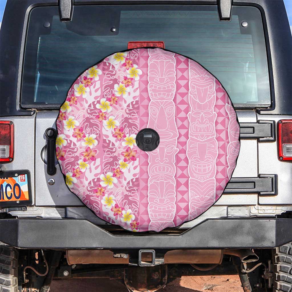Pastel Magenta Aloha Hawaii Tiki Spare Tire Cover Tropical Plumeria - Seamless Style LT14 Magenta - Polynesian Pride