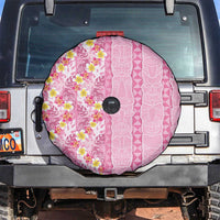 Pastel Magenta Aloha Hawaii Tiki Spare Tire Cover Tropical Plumeria - Seamless Style LT14 Magenta - Polynesian Pride