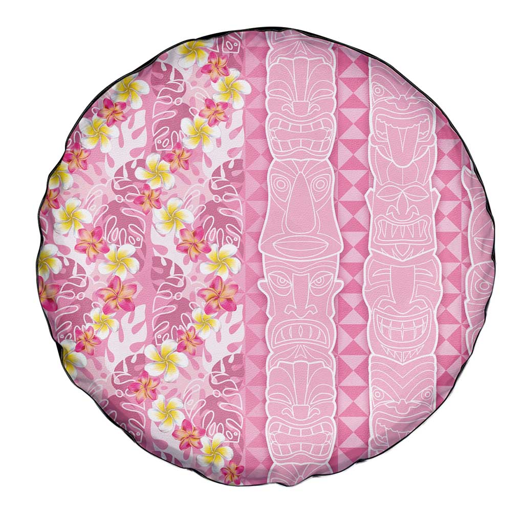 Pastel Magenta Aloha Hawaii Tiki Spare Tire Cover Tropical Plumeria - Seamless Style LT14 - Polynesian Pride