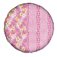 Pastel Magenta Aloha Hawaii Tiki Spare Tire Cover Tropical Plumeria - Seamless Style LT14 - Polynesian Pride