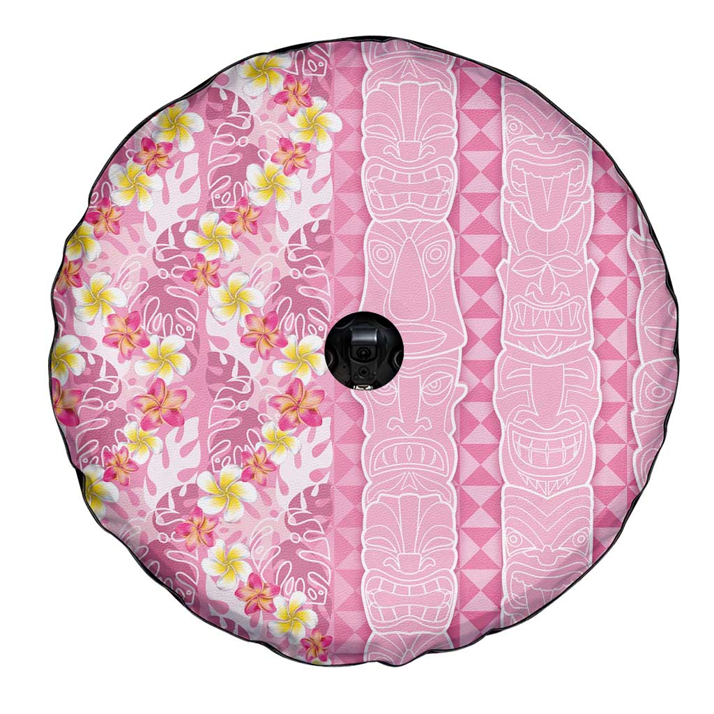 Pastel Magenta Aloha Hawaii Tiki Spare Tire Cover Tropical Plumeria - Seamless Style LT14 - Polynesian Pride