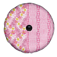 Pastel Magenta Aloha Hawaii Tiki Spare Tire Cover Tropical Plumeria - Seamless Style LT14 - Polynesian Pride