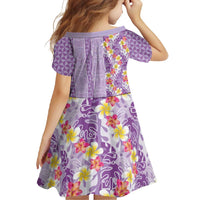 Lush Lilac Aloha Hawaii Tiki Family Matching Off Shoulder Maxi Dress and Hawaiian Shirt Tropical Plumeria - Seamless Style LT14 - Polynesian Pride