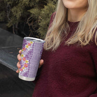 Lush Lilac Aloha Hawaii Tiki Tumbler Cup Tropical Plumeria - Seamless Style
